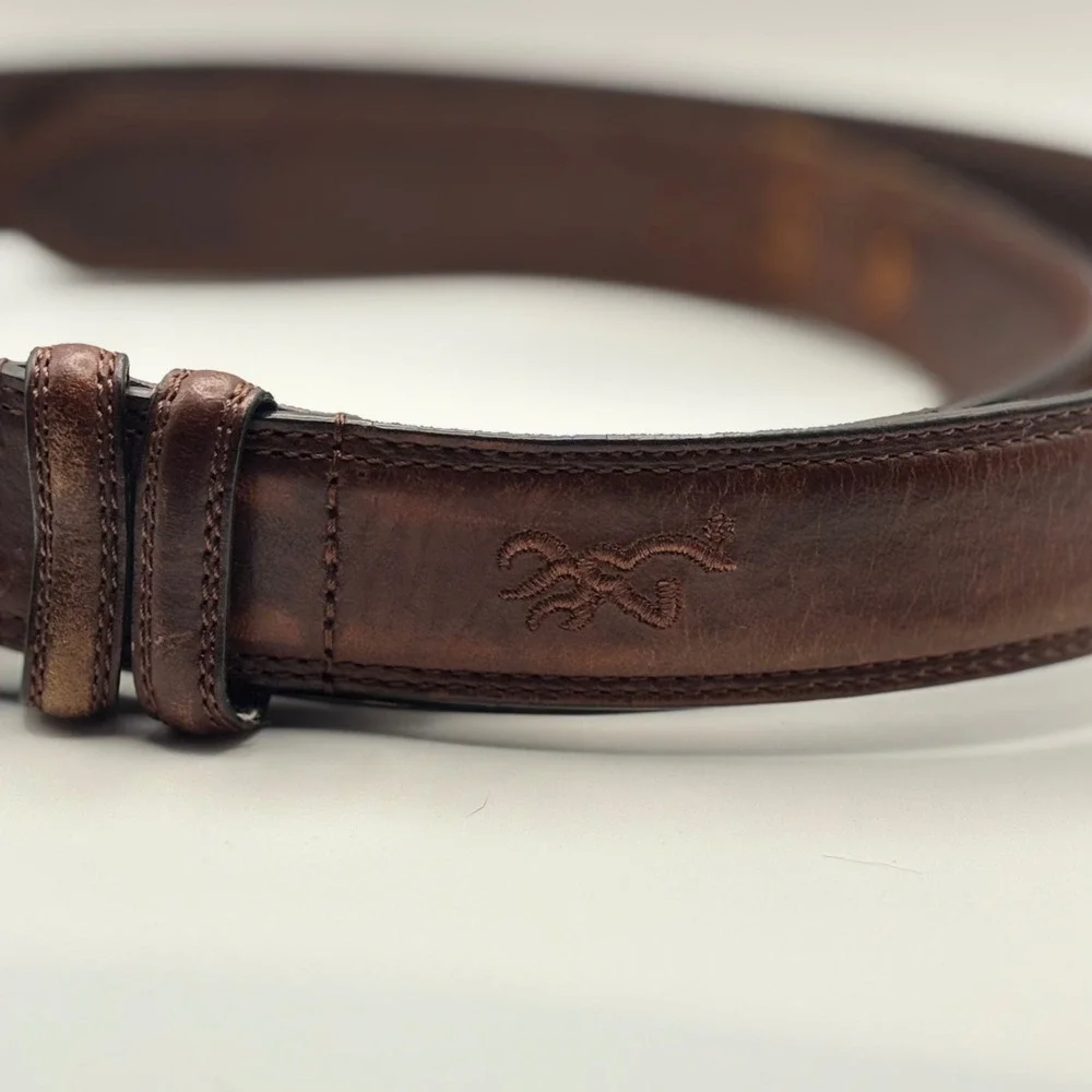 Browning genuine leather belt men's size 36 buckmark hunting outside outdoors